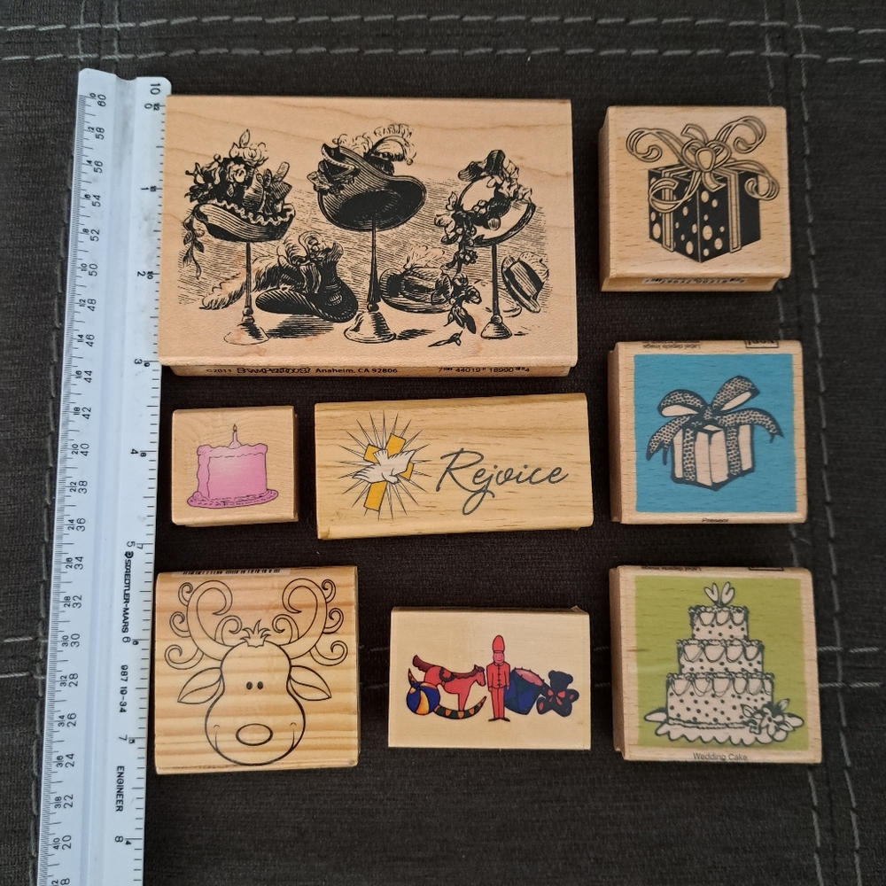 8 Rubber stamps, various occasions